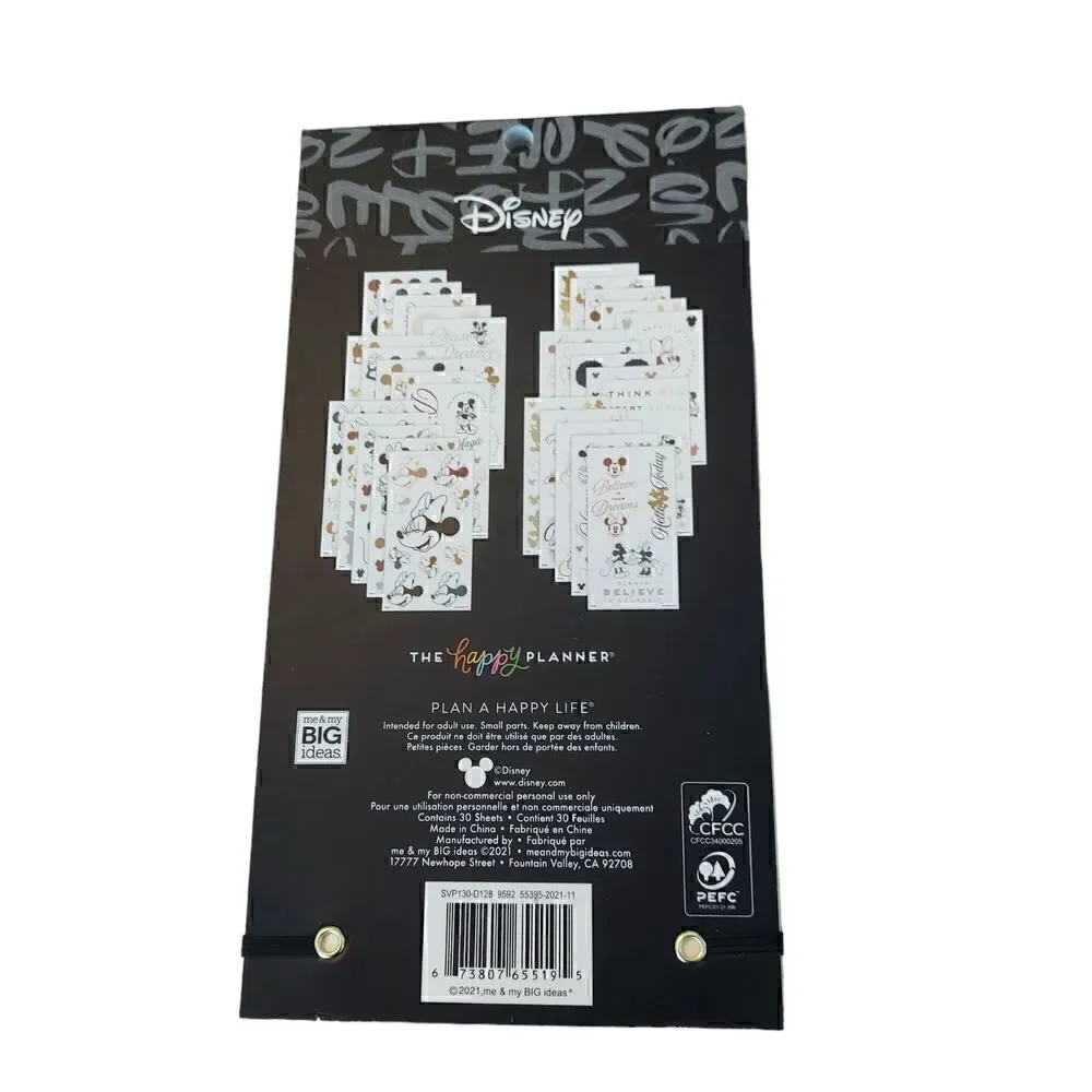 244 Disney Happy Planner Stickers Sheets Mickey Minnie Mouse NEW